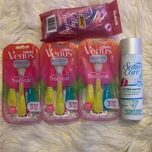Venus Tropical Razors - Pink and Yellow